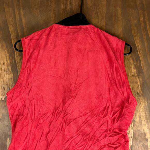 Gander Mtn Womens Vest Jacket Red Fleece Open Pockets Full Zip Stretch Medium - Picture 11 of 12
